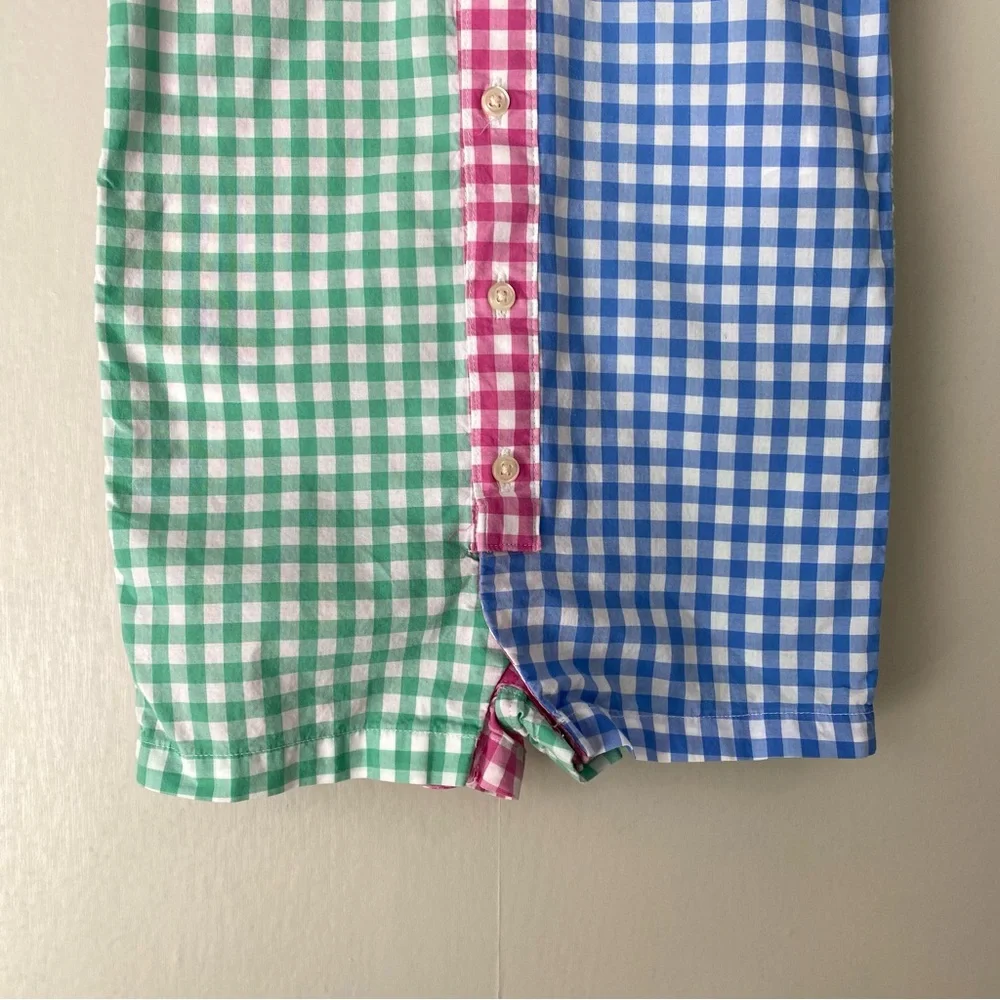 Ralph Lauren Gingham Cotton Poplin Shortall Romper 9M